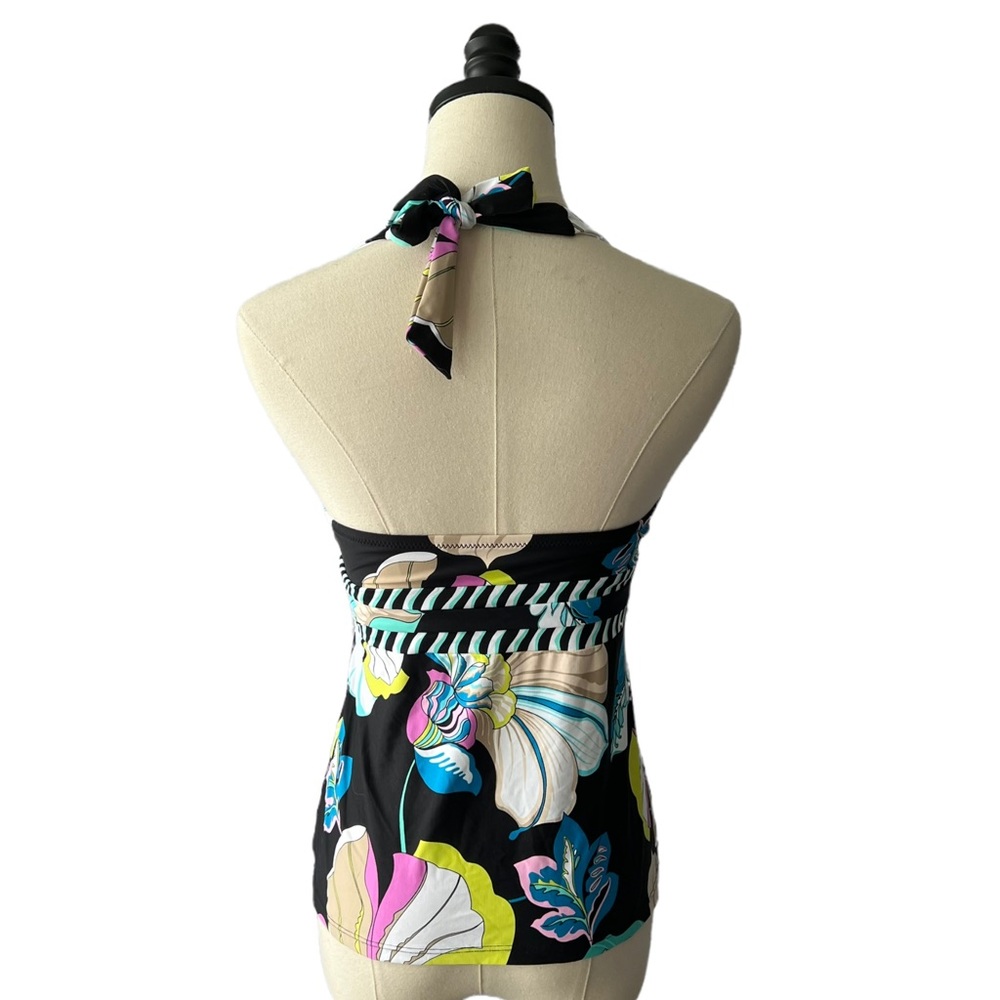Trina Turk Sintra Flora Halterkini Tankini Swim Top | 6 - Picture 3 of 7